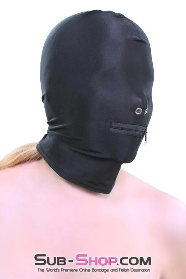 0810M      Zipper Mouth Soft Spandex Hood with Grometted Nose Holes