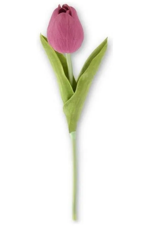 10.5" Realistic Touch Tulip: Fuchsia