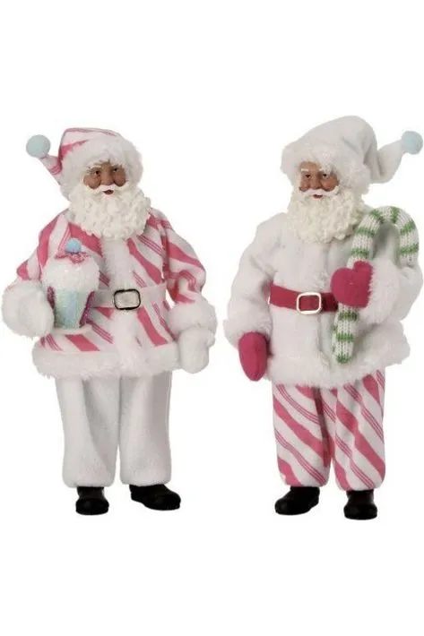 10" Fabric Candy So Sweet Santa