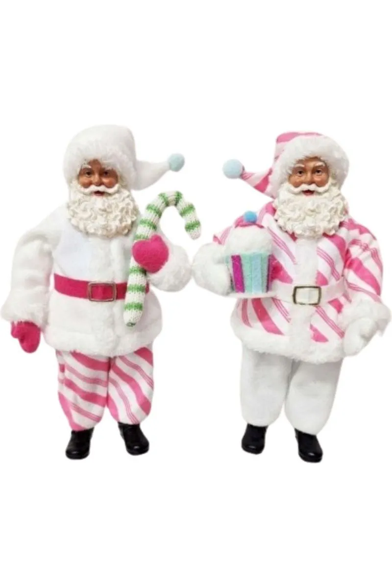 10" Fabric Candy So Sweet Santa