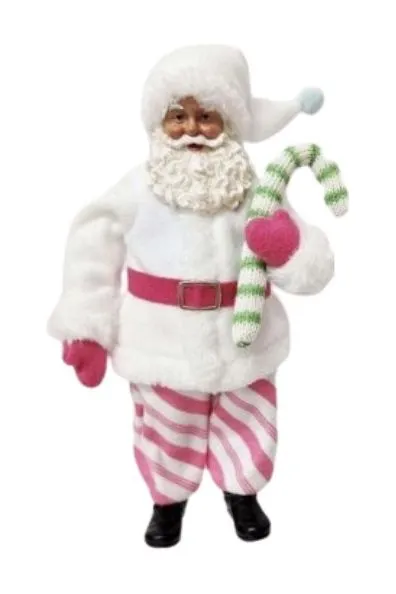 10" Fabric Candy So Sweet Santa