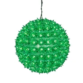 10" Green Lighted Twinkling Starlight Sphere Christmas Ball Decoration