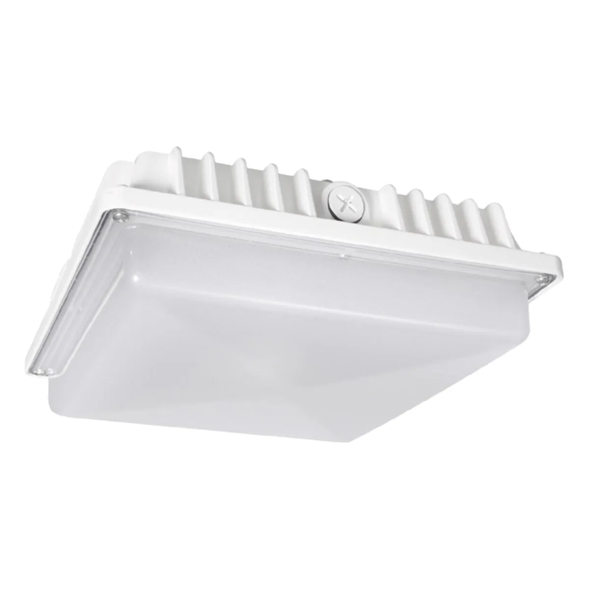 10x10'' LED Canopy Light, 6800 Lumens, 55 Watts, 5000K, 120-277V, White Finish