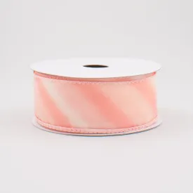 1.5" Diagonal Ombre Satin Ribbon: Blush Pink (10 Yards)