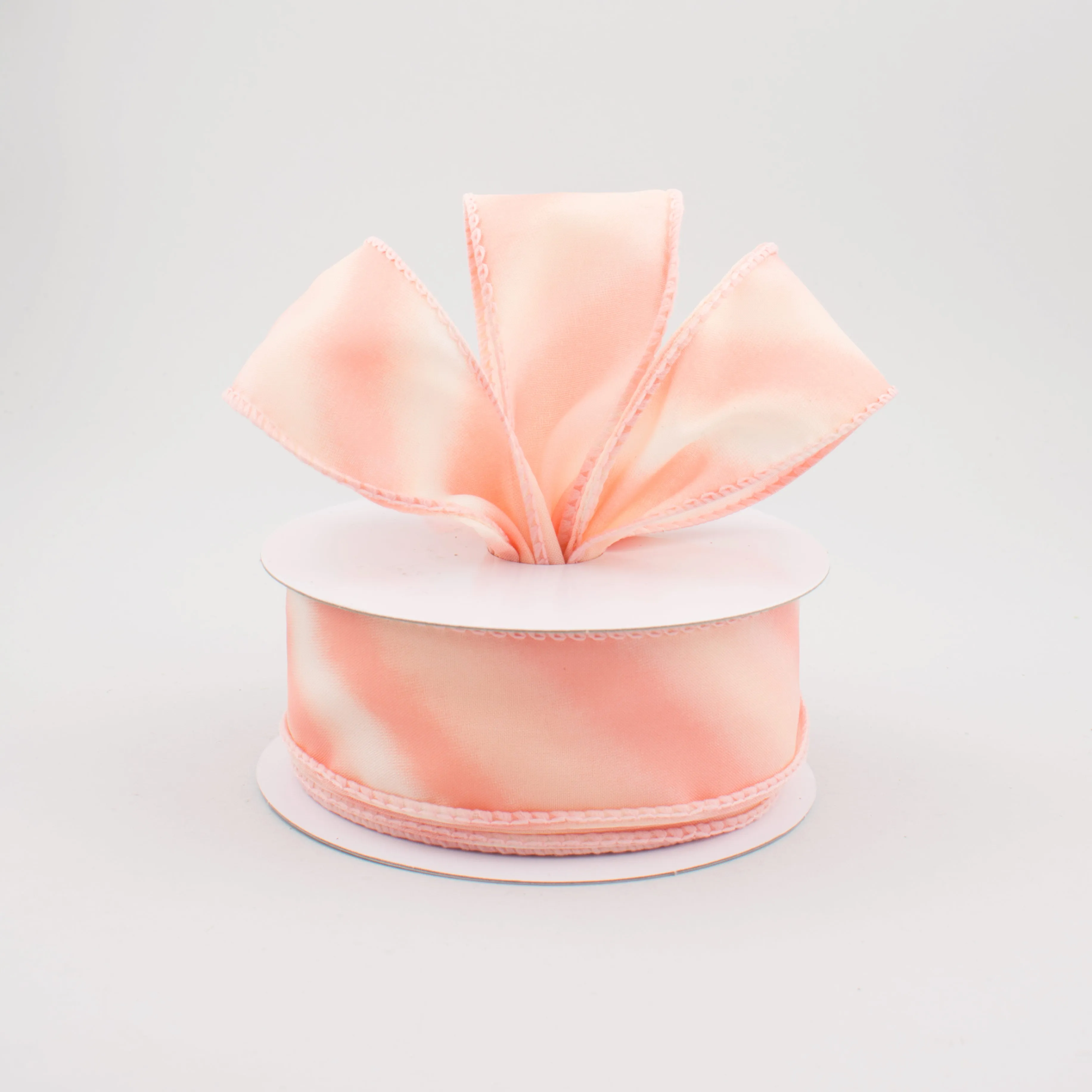 1.5" Diagonal Ombre Satin Ribbon: Blush Pink (10 Yards)