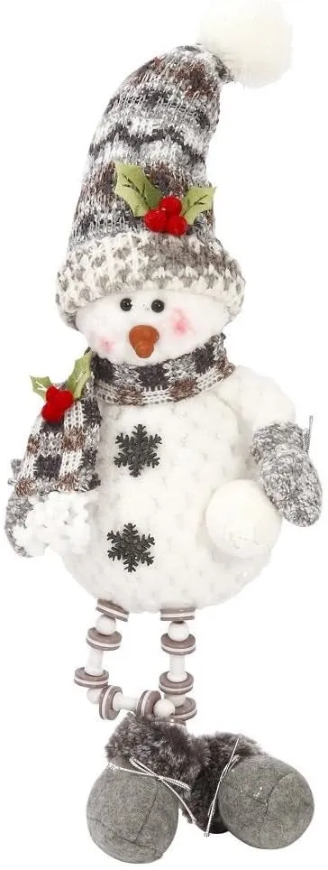 15" Plush Holiday Snowman Shelf Sitter