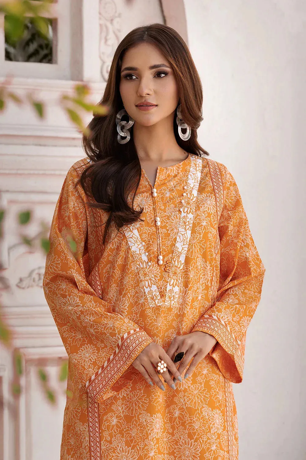 2PC Unstitched Printed Lawn Shirt and Trouser KST-2651