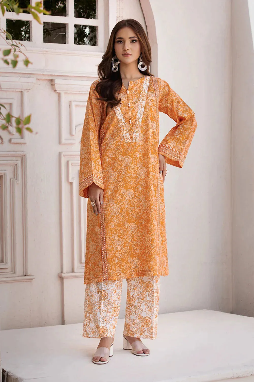 2PC Unstitched Printed Lawn Shirt and Trouser KST-2651