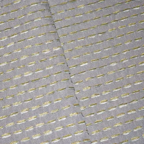 3 1/4 YD PC - Gray/Green/Teal Chenille Dot/Rib Woven Home Decorating Fabric