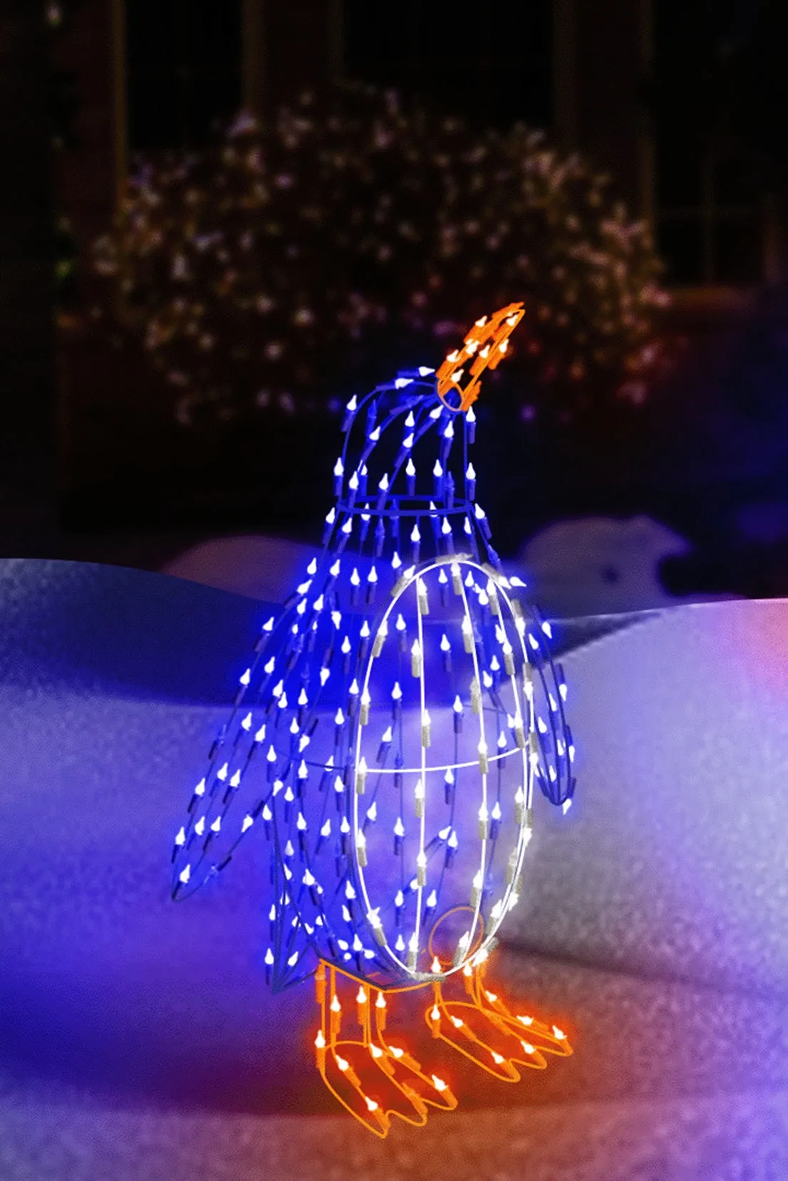 30" Twinkling LED Standing Penguin Christmas Decoration