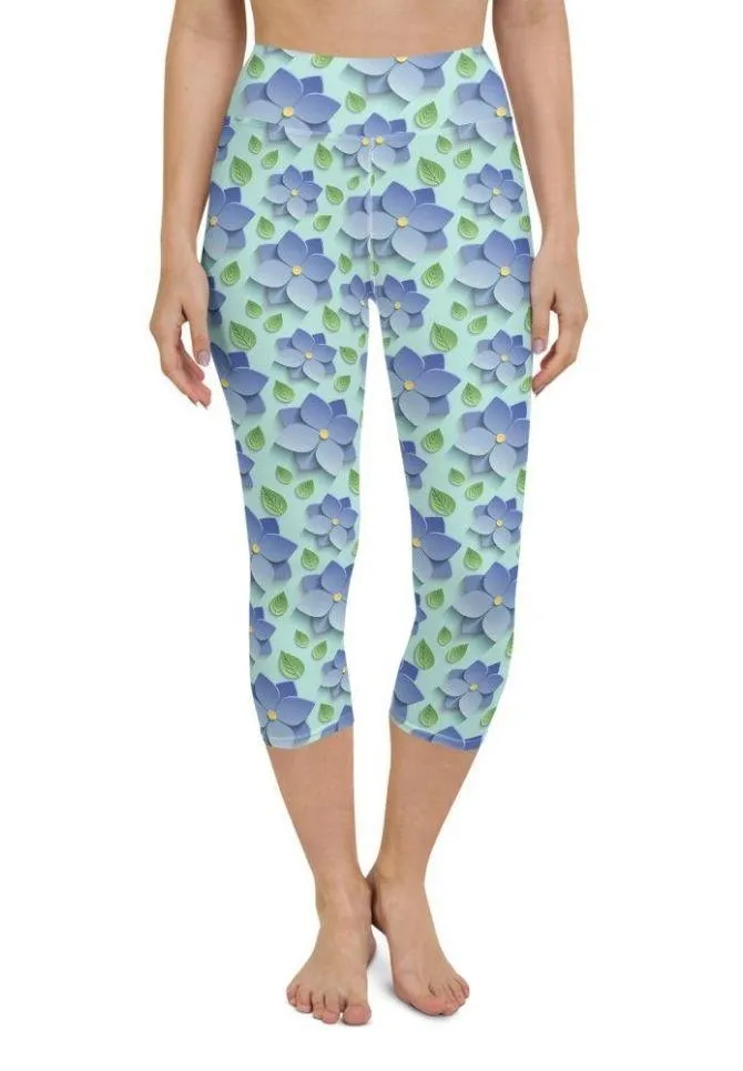 3D Floral Yoga Capris