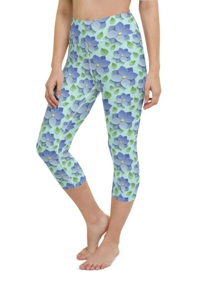 3D Floral Yoga Capris