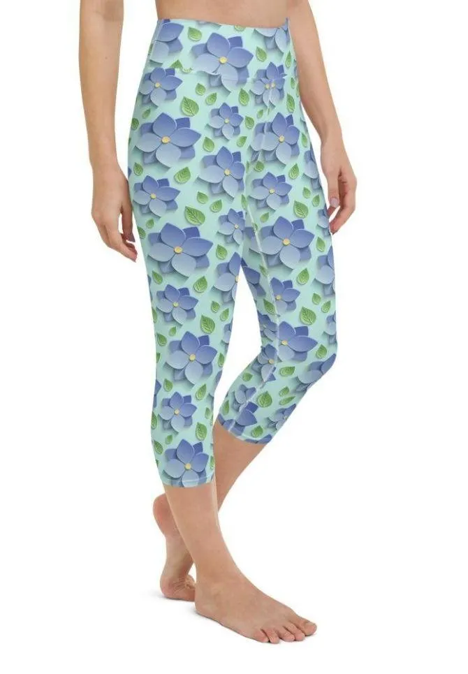 3D Floral Yoga Capris