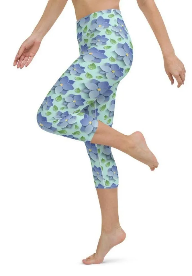 3D Floral Yoga Capris