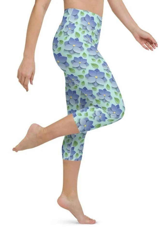 3D Floral Yoga Capris