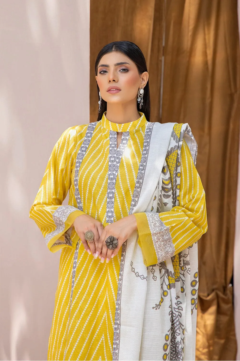 3PC Unstitched Khaddar Suit KKH-2207