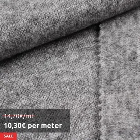 8 Mts Roll - Cashmere Touch Knit (Grey Melange) - OFFER: 10,30€/MT