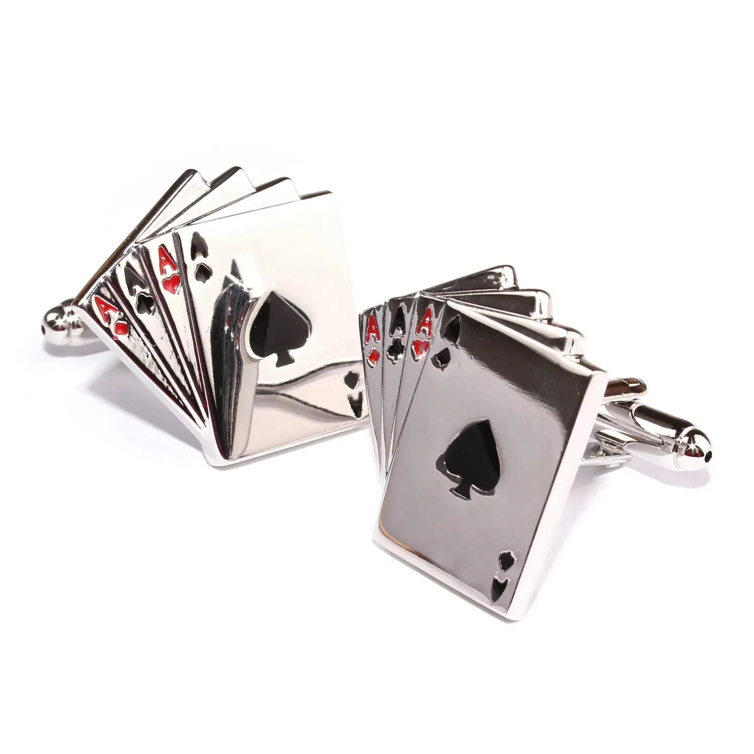 Aces Cufflinks - Silver