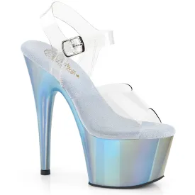 ADORE-708LQ Light Blue Holographic Platform Stripper Shoes