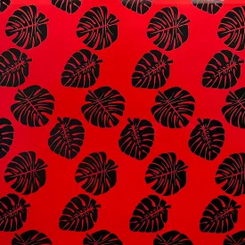 All Over Monstera Leaf Design Fabric | Polyester Foil