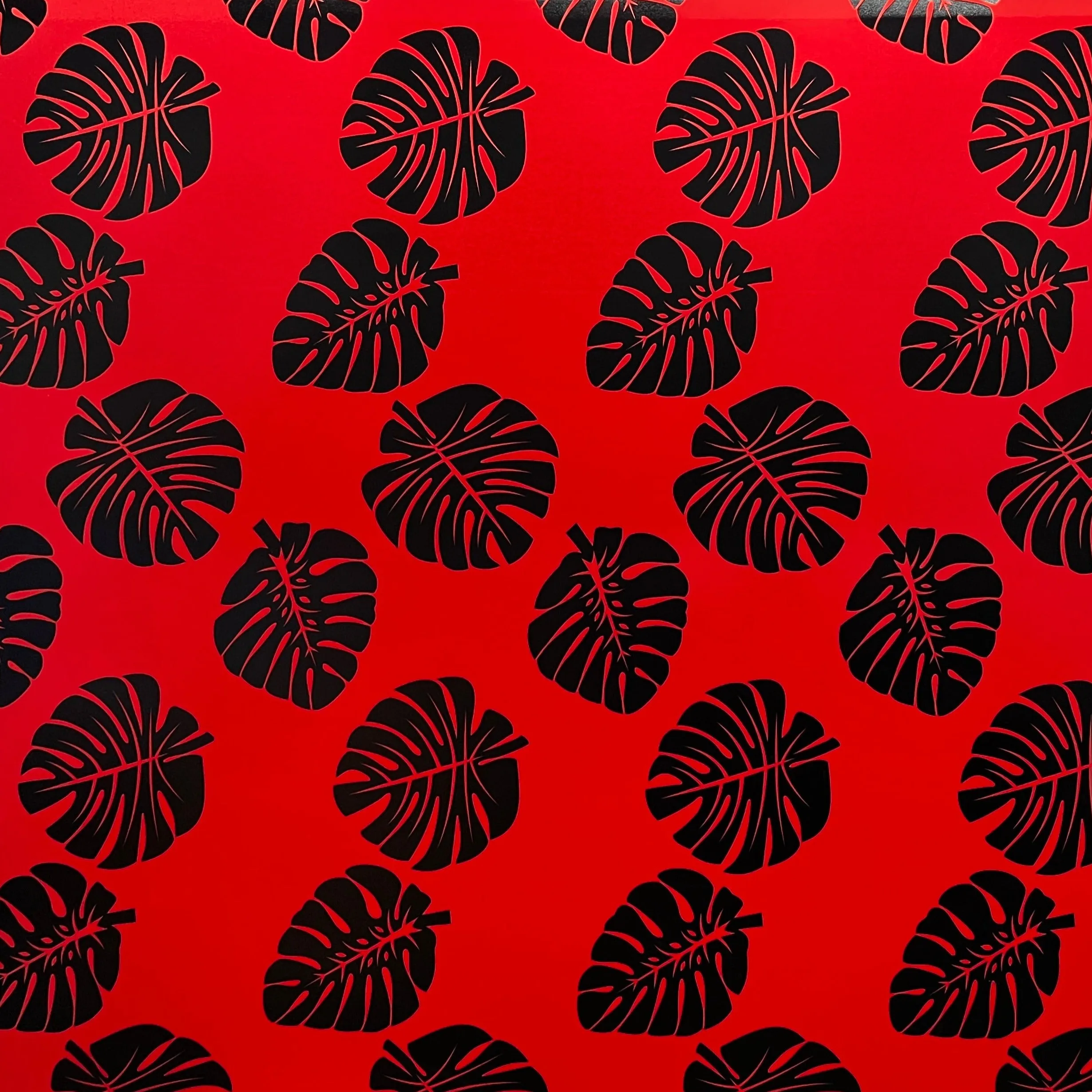 All Over Monstera Leaf Design Fabric | Polyester Foil