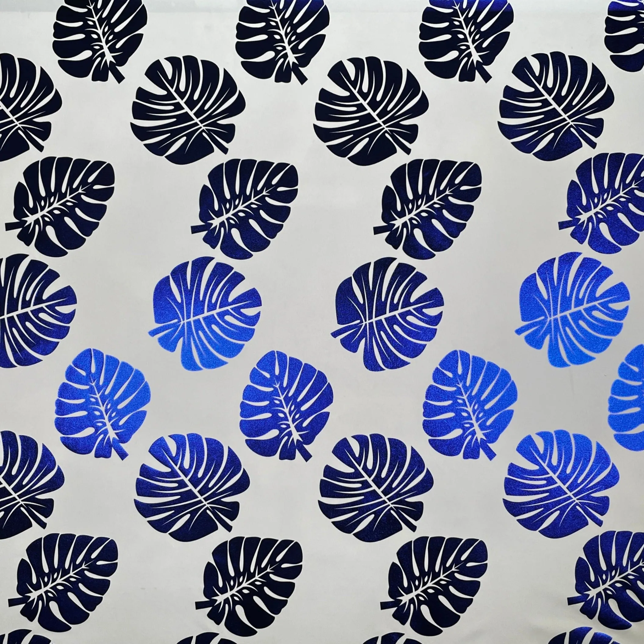 All Over Monstera Leaf Design Fabric | Polyester Foil