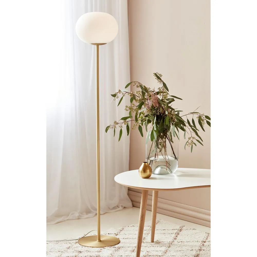 Alton Globe Floor Lamp - Brass - Nordlux