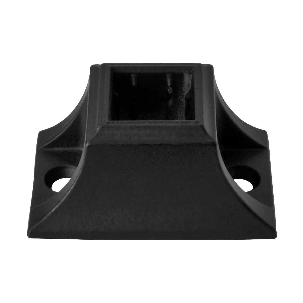 Aluminium Baluster Bracket On Level 25 x 49mm For 12.5mm Square Black