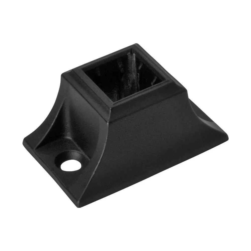 Aluminium Baluster Bracket On Level 25 x 49mm For 12.5mm Square Black