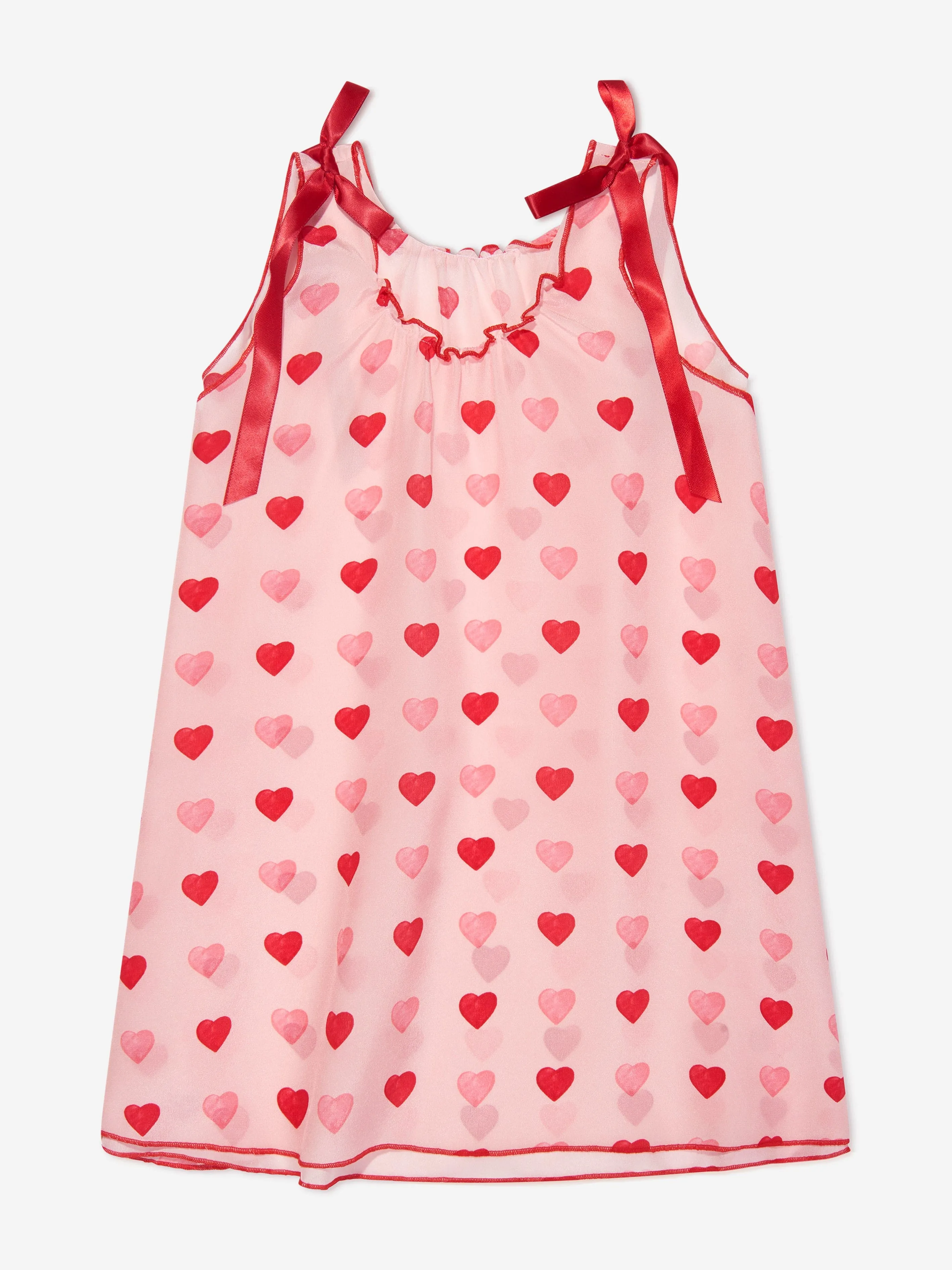 Amiki Children Girls Silk Hearts Sylvia Pyjamas