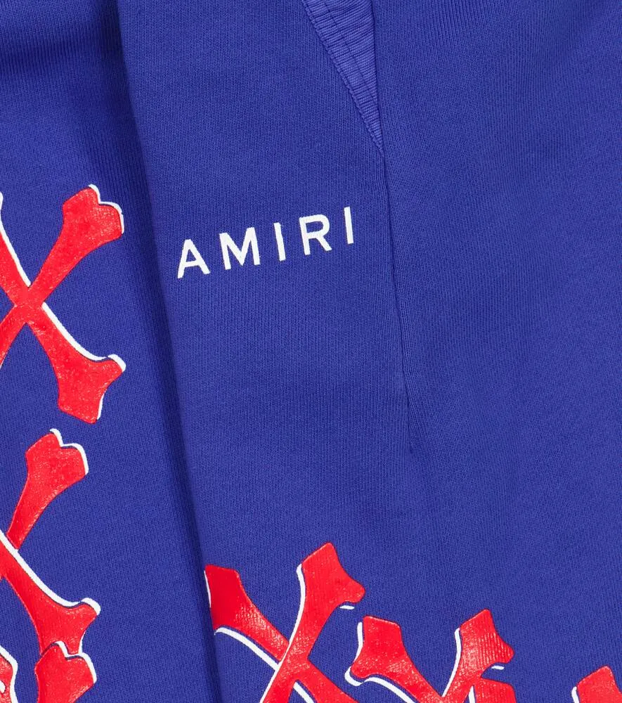 Amiri Print Cotton Sweatpants, Blue