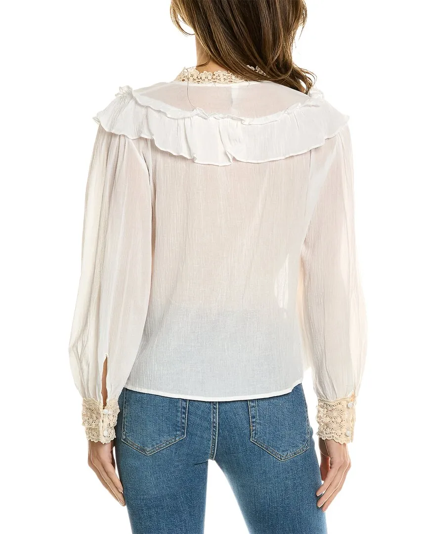 & ROUGE Crinkled Gauze Top