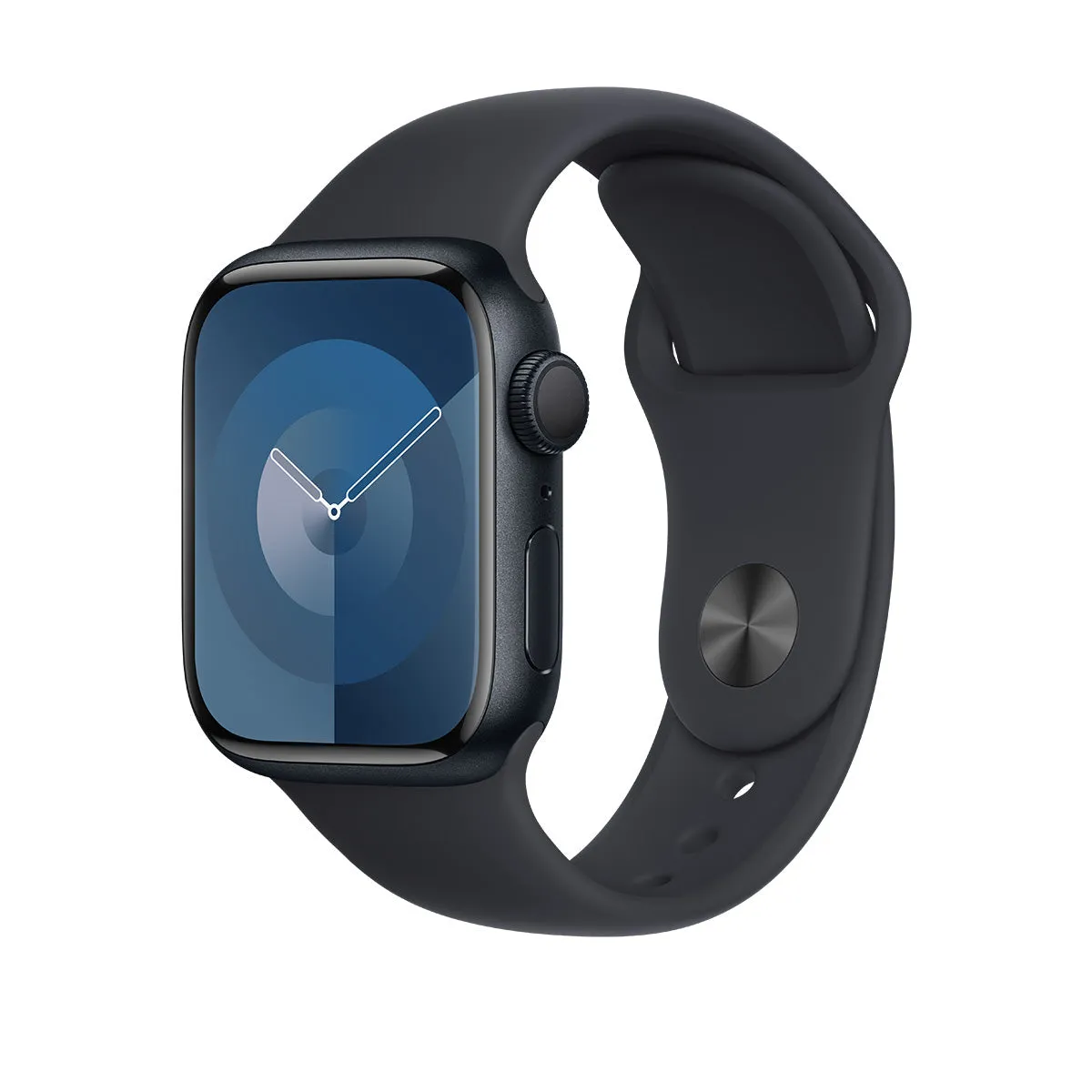 Apple Watch Series 9 GPS, 45 mm Midnight Aluminium Case with Midnight Sport Band – MR9A3 (M/L)