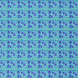 Aquatic Abstract Cells Printed Spandex | Blue Moon Fabrics