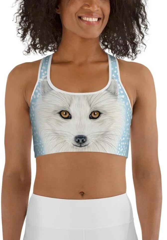 Arctic Fox Dog Sports Bra