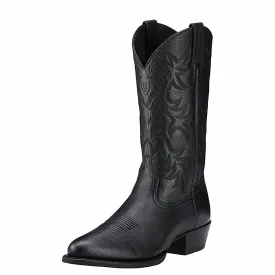 Ariat Mens Heritage Western R-Toe Black