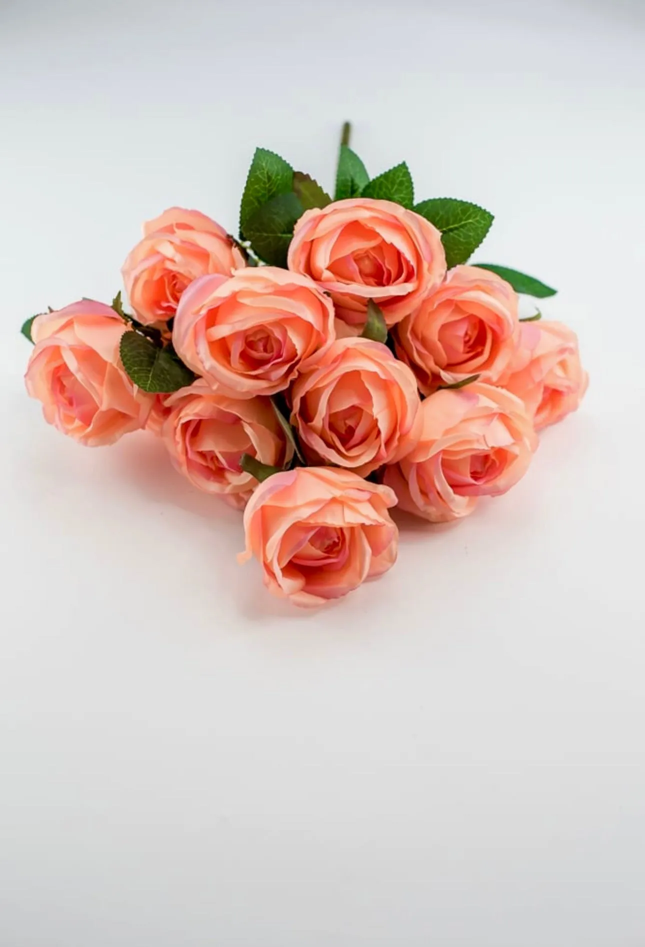 Artificial Roses - peach and pink