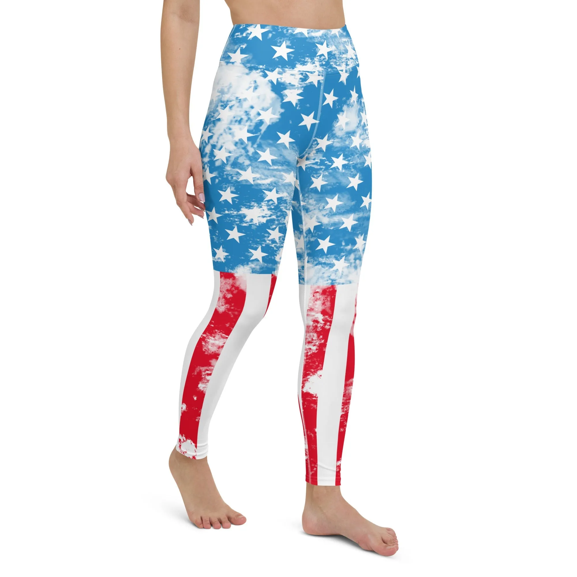 Artsy American Flag Yoga Leggings