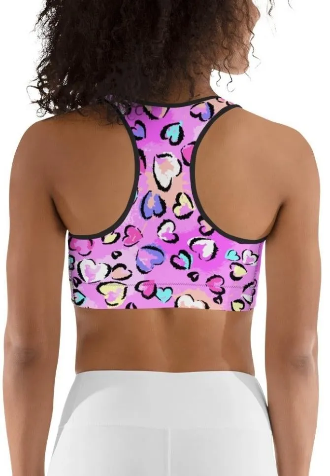 Artsy Heart Sports Bra