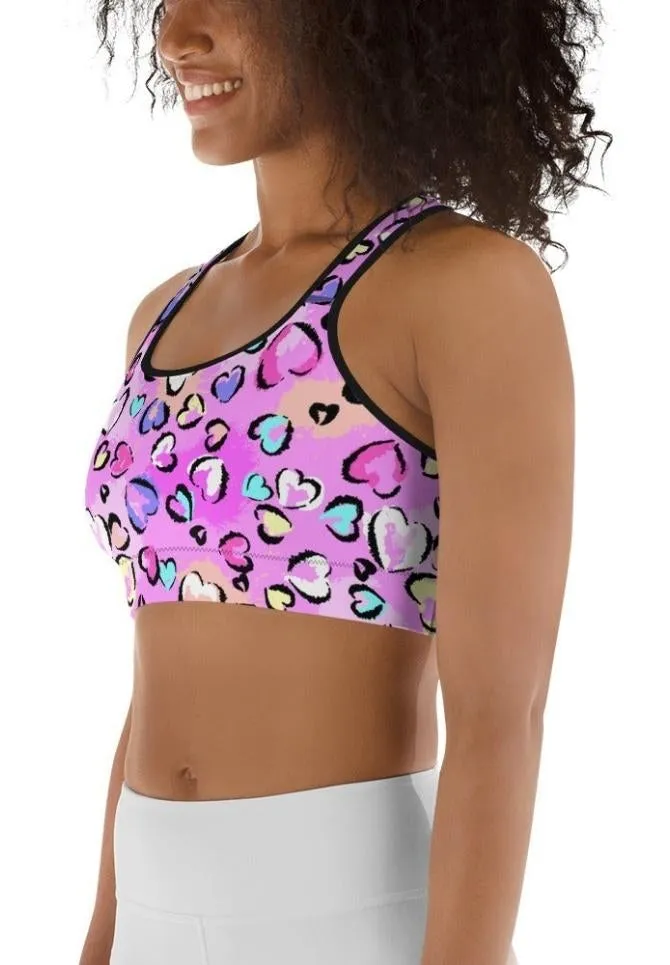 Artsy Heart Sports Bra