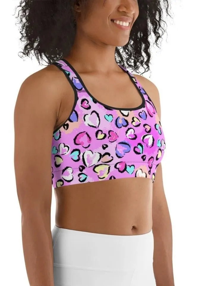 Artsy Heart Sports Bra