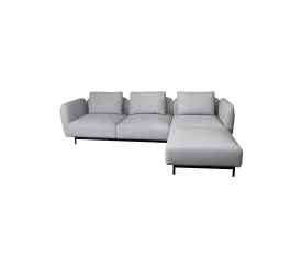 Aura 3-seater sofa, w/high armrest & chaise lounge, left (1.2)