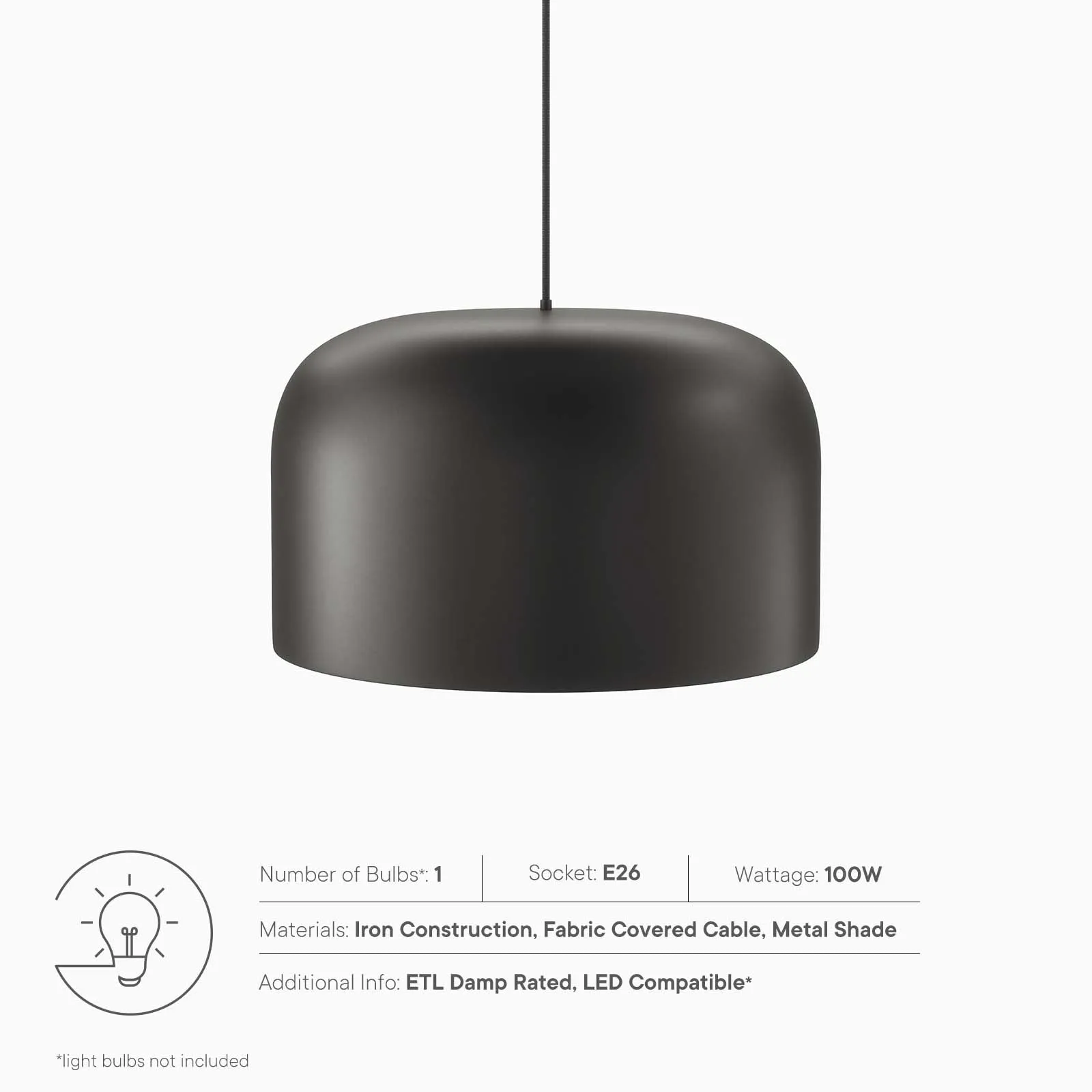 Avenue 1-Light Pendant Light by Modway