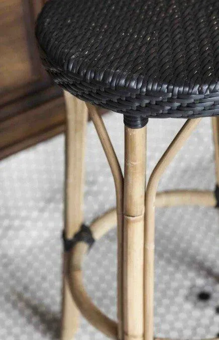 Backless Bistro Style Woven Counter Stool - Available in Many Colors