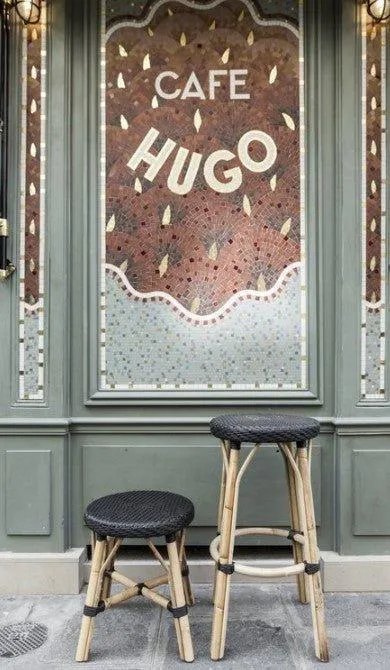 Backless Bistro Style Woven Counter Stool - Available in Many Colors