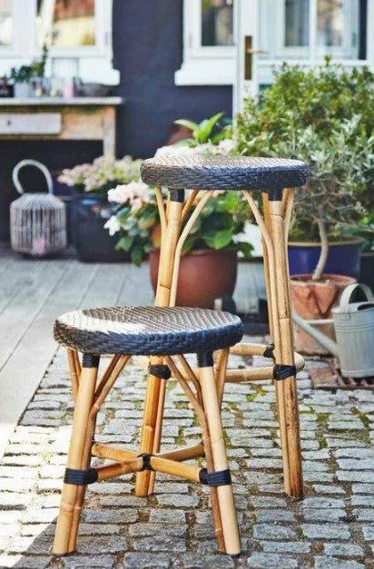 Backless Bistro Style Woven Counter Stool - Available in Many Colors