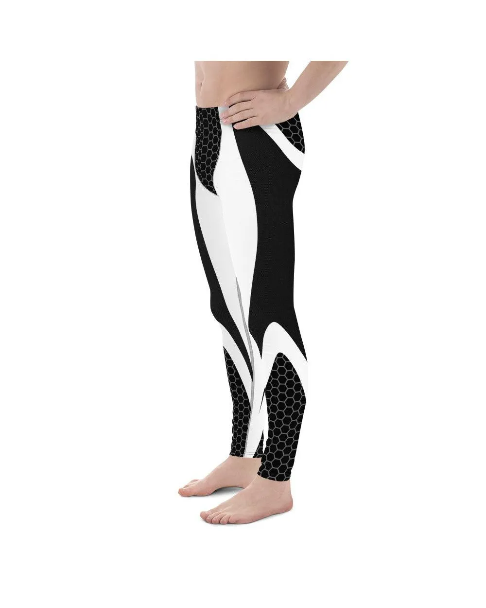 Black & White Honeycomb Carbon Meggings