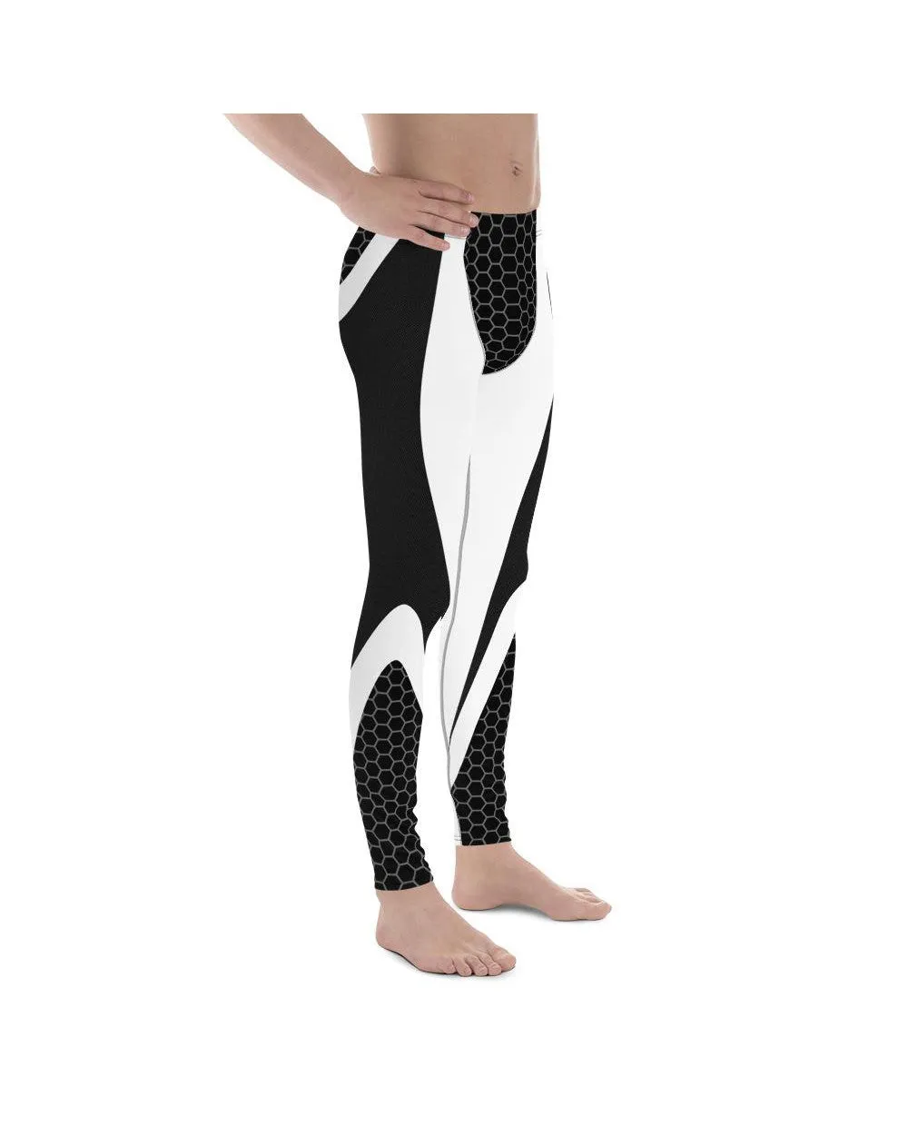 Black & White Honeycomb Carbon Meggings