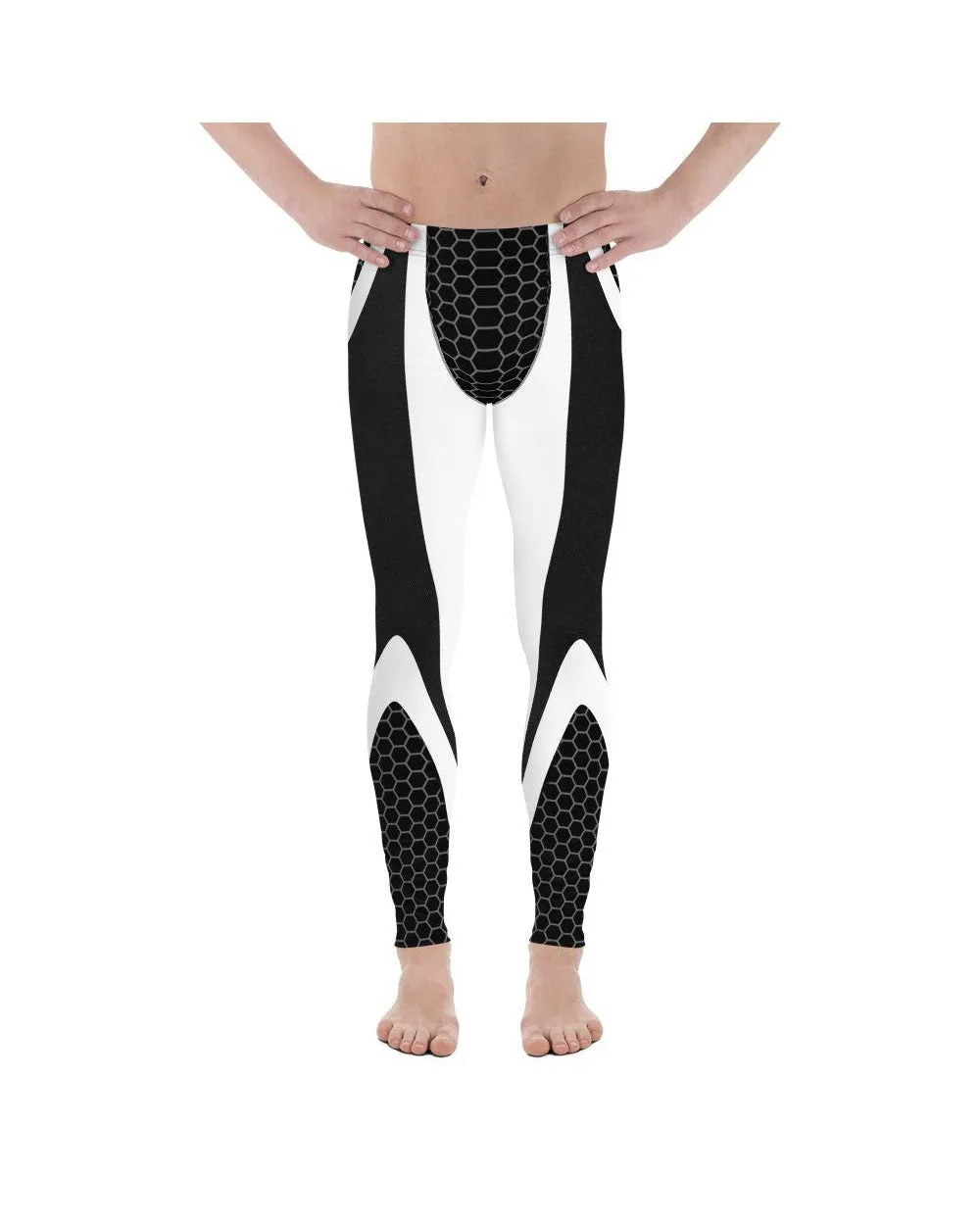 Black & White Honeycomb Carbon Meggings