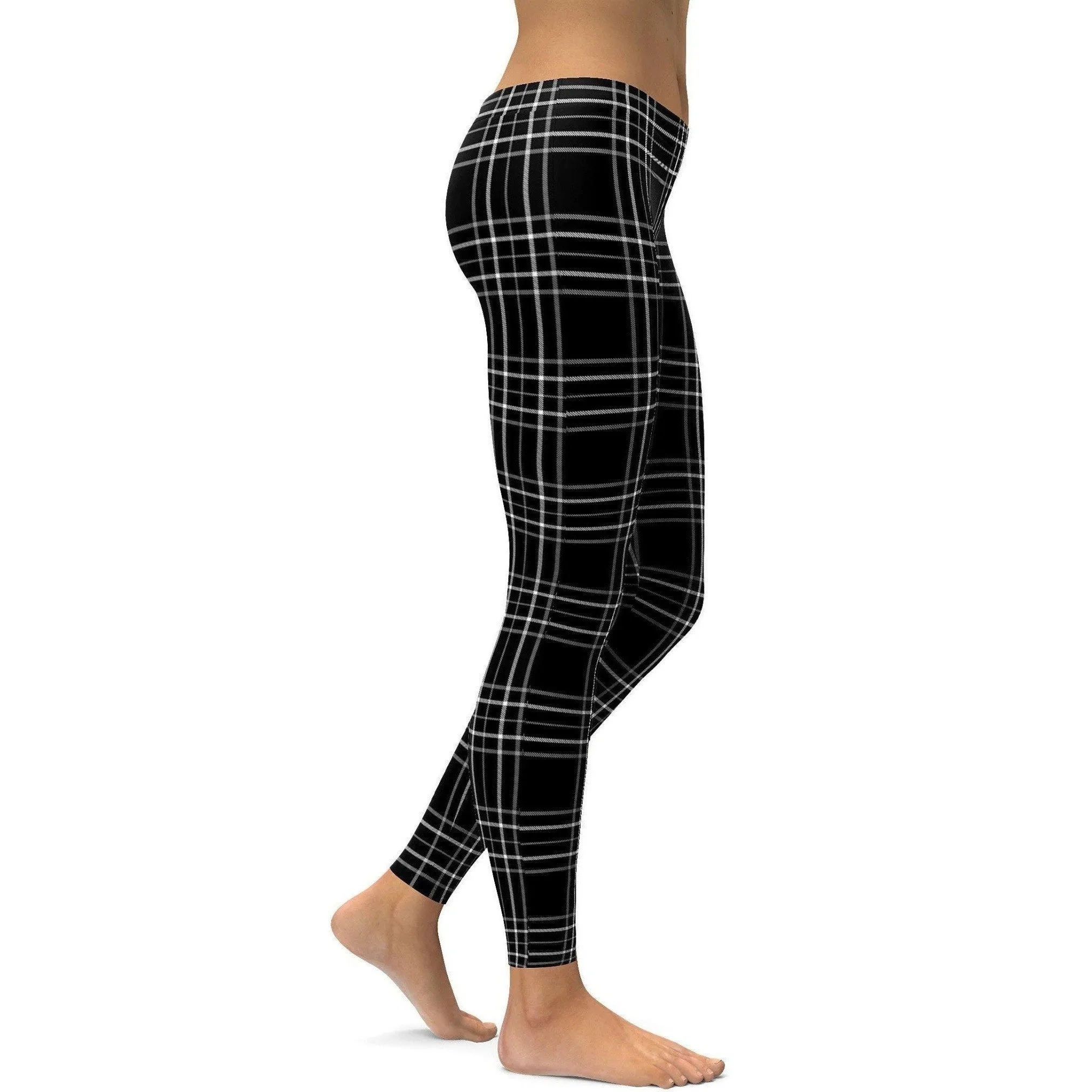 Black & White Tartan Leggings